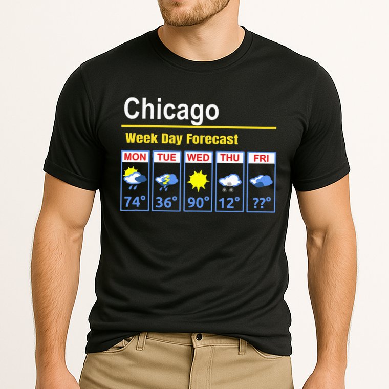 Chicago Erratic 5 Day Weather Forecast Performance Shirt