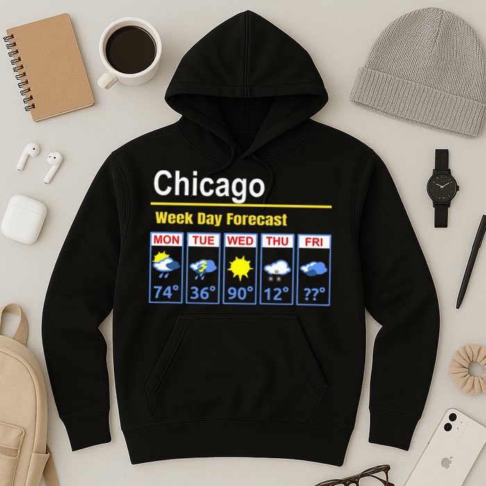 Chicago Erratic 5 Day Weather Forecast Hoodie