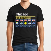 Chicago Erratic 5 Day Weather Forecast V-Neck T-Shirt