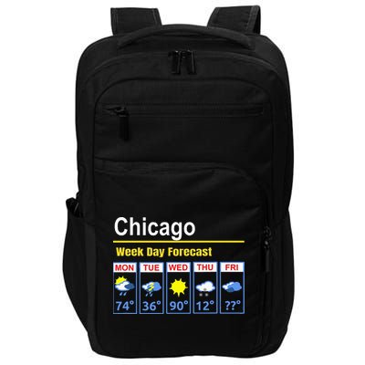 Chicago Erratic 5 Day Weather Forecast Impact Tech Backpack