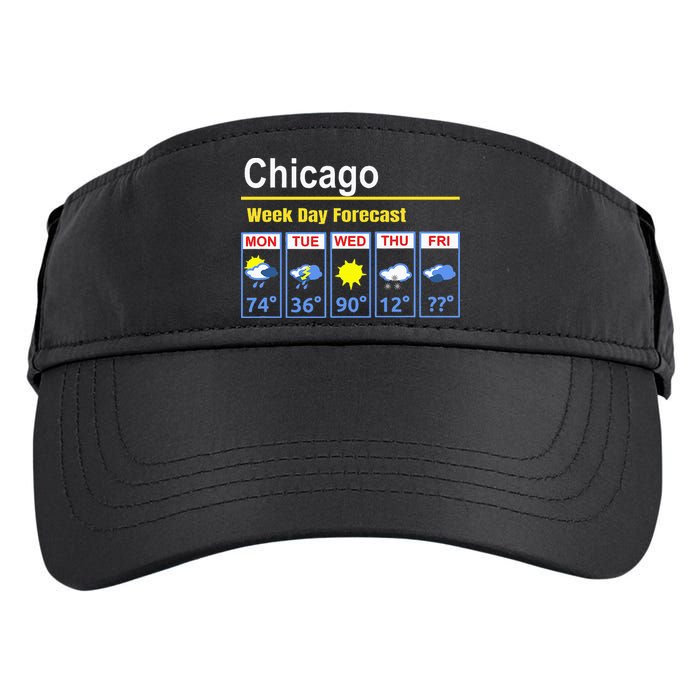 Chicago Erratic 5 Day Weather Forecast Adult Drive Performance Visor