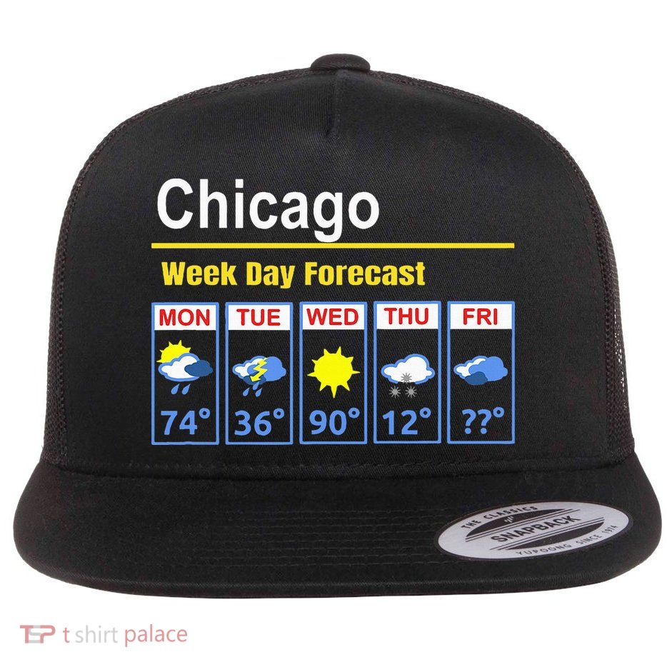 Chicago Erratic 5 Day Weather Forecast Flat Bill Trucker Hat
