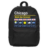Chicago Erratic 5 Day Weather Forecast 16 in Basic Backpack