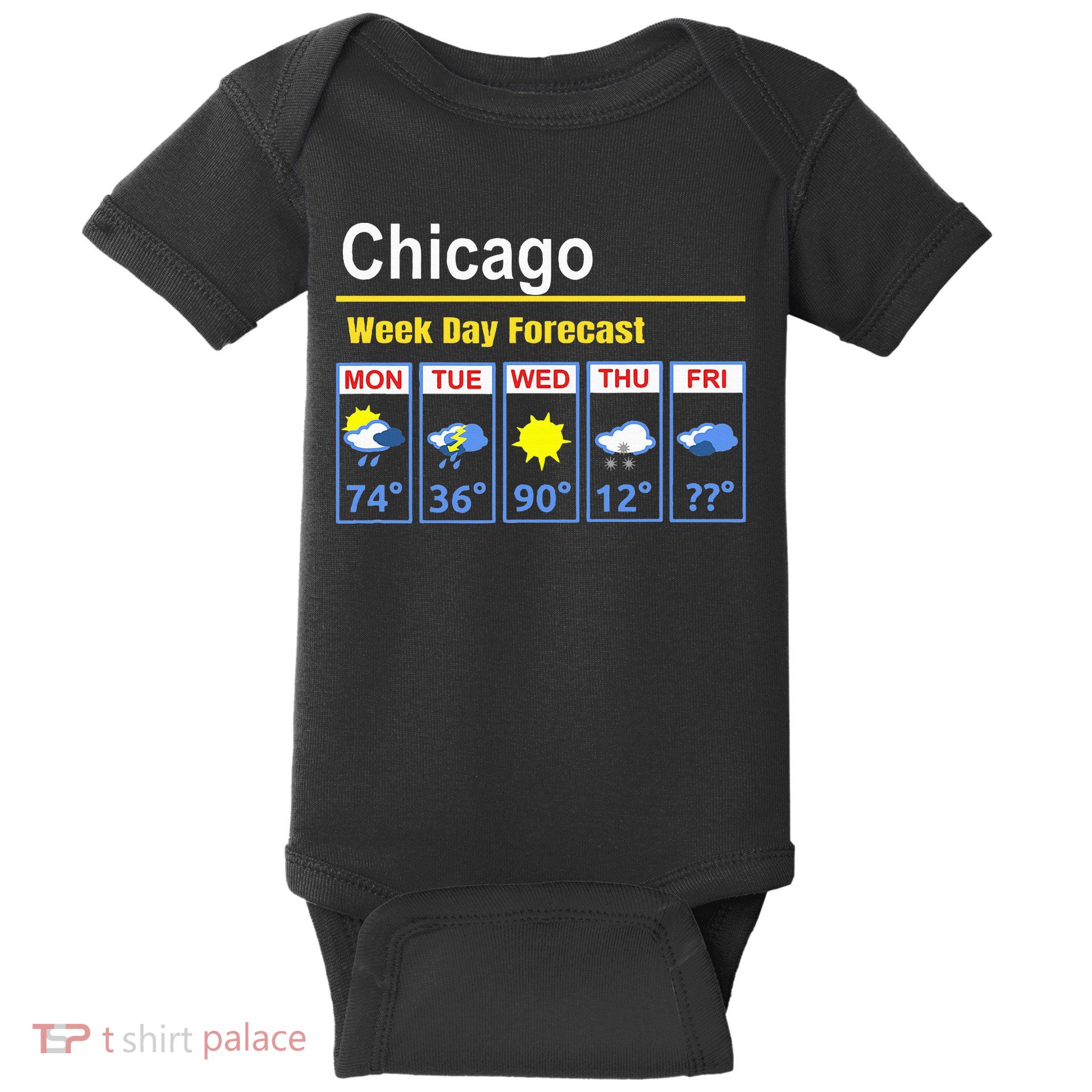 Chicago Erratic 5 Day Weather Forecast Baby Bodysuit