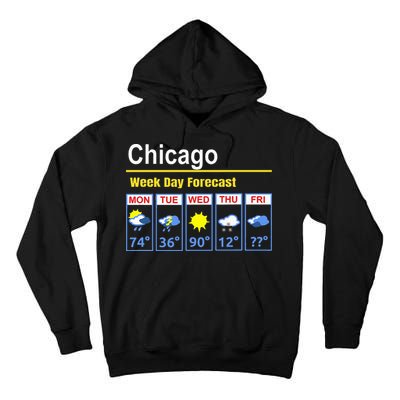 Chicago Erratic 5 Day Weather Forecast Tall Hoodie