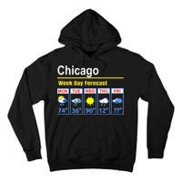 Chicago Erratic 5 Day Weather Forecast Tall Hoodie