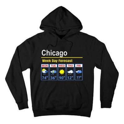 Chicago Erratic 5 Day Weather Forecast Tall Hoodie