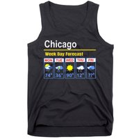 Chicago Erratic 5 Day Weather Forecast Tank Top