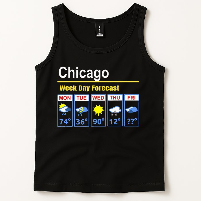 Chicago Erratic 5 Day Weather Forecast Tank Top
