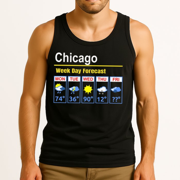 Chicago Erratic 5 Day Weather Forecast Tank Top