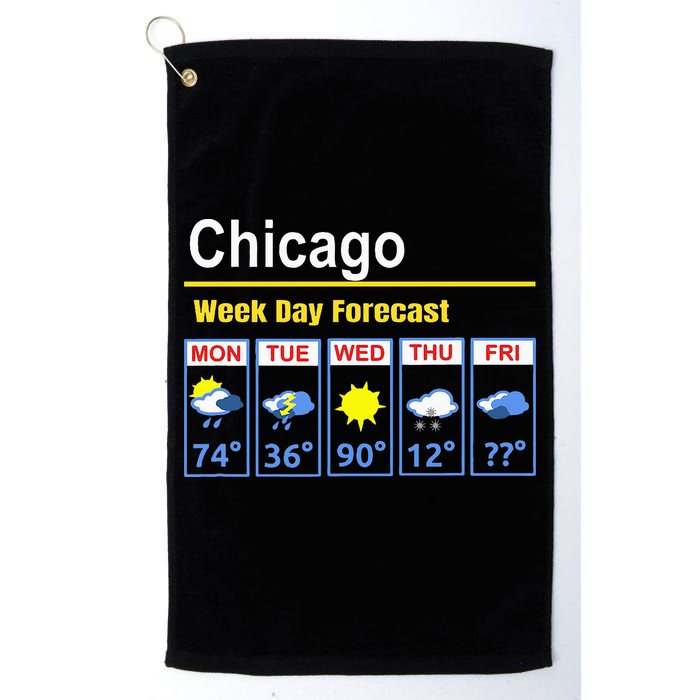 Chicago Erratic 5 Day Weather Forecast Golf Towel