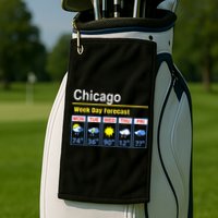 Chicago Erratic 5 Day Weather Forecast Golf Towel
