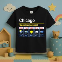 Chicago Erratic 5 Day Weather Forecast Toddler T-Shirt