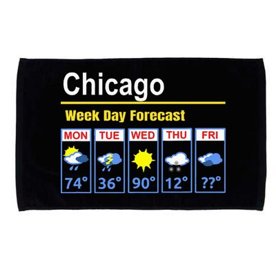 Chicago Erratic 5 Day Weather Forecast Microfiber Hand Towel