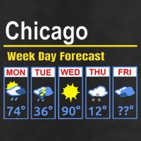 Chicago Erratic 5 Day Weather Forecast Microfiber Hand Towel