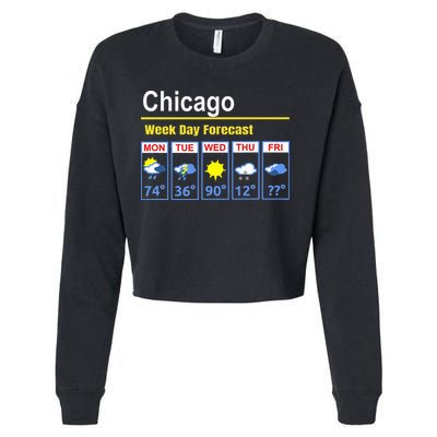 Chicago Erratic 5 Day Weather Forecast Cropped Pullover Crew