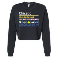 Chicago Erratic 5 Day Weather Forecast Cropped Pullover Crew