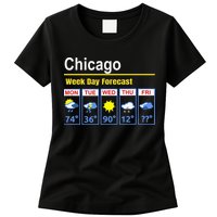 Chicago Erratic 5 Day Weather Forecast Womens T-Shirt