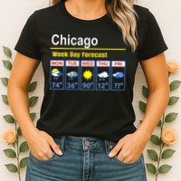 Chicago Erratic 5 Day Weather Forecast Womens T-Shirt