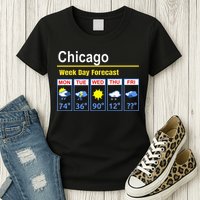 Chicago Erratic 5 Day Weather Forecast Womens T-Shirt
