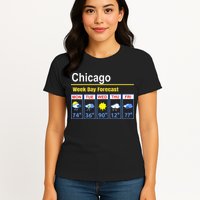Chicago Erratic 5 Day Weather Forecast Womens T-Shirt