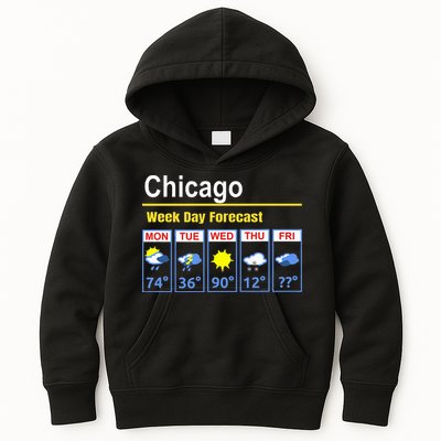 Chicago Erratic 5 Day Weather Forecast Kids Hoodie