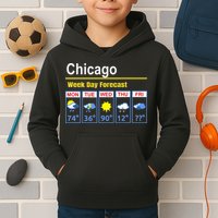 Chicago Erratic 5 Day Weather Forecast Kids Hoodie