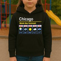 Chicago Erratic 5 Day Weather Forecast Kids Hoodie