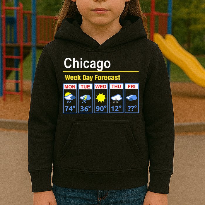 Chicago Erratic 5 Day Weather Forecast Kids Hoodie