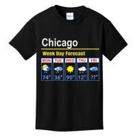 Chicago Erratic 5 Day Weather Forecast Kids T-Shirt