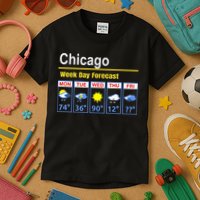 Chicago Erratic 5 Day Weather Forecast Kids T-Shirt