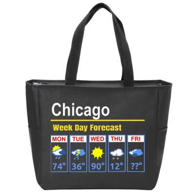 Chicago Erratic 5 Day Weather Forecast Zip Tote Bag