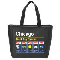 Chicago Erratic 5 Day Weather Forecast Zip Tote Bag