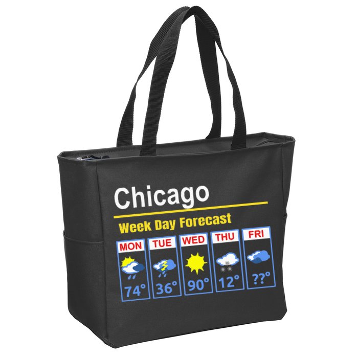 Chicago Erratic 5 Day Weather Forecast Zip Tote Bag