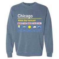Chicago Erratic 5 Day Weather Forecast Garment-Dyed Sweatshirt