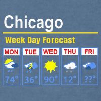Chicago Erratic 5 Day Weather Forecast Garment-Dyed Sweatshirt