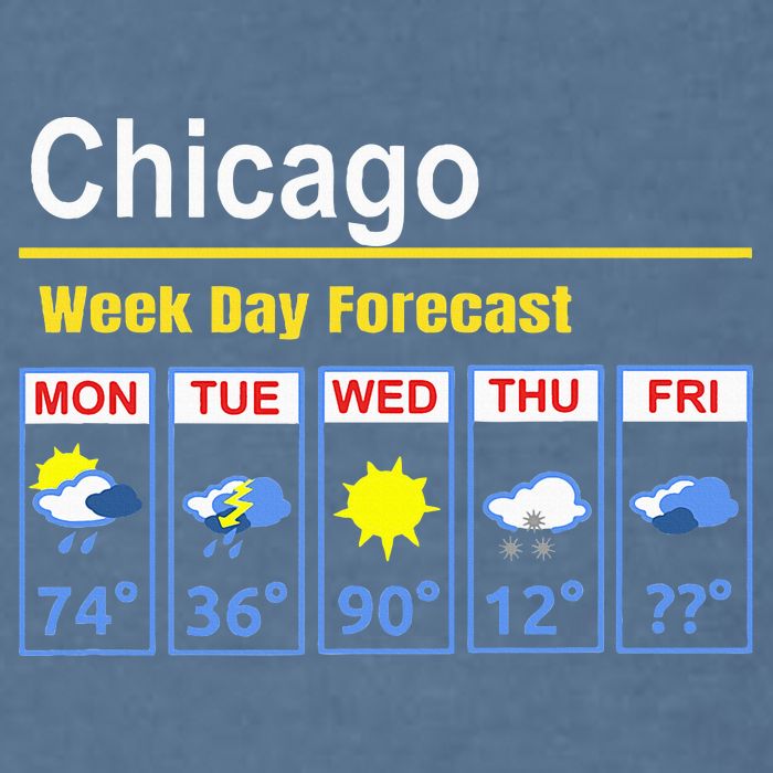 Chicago Erratic 5 Day Weather Forecast Garment-Dyed Sweatshirt