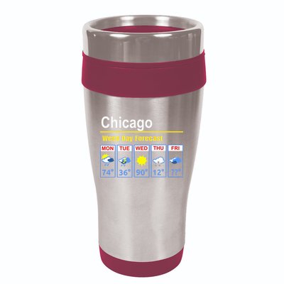 Chicago Erratic 5 Day Weather Forecast 16oz Travel Tumbler