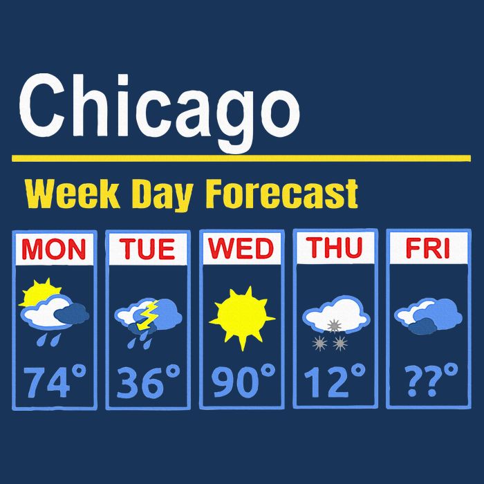 Chicago Erratic 5 Day Weather Forecast Infant Baby Jersey Bodysuit