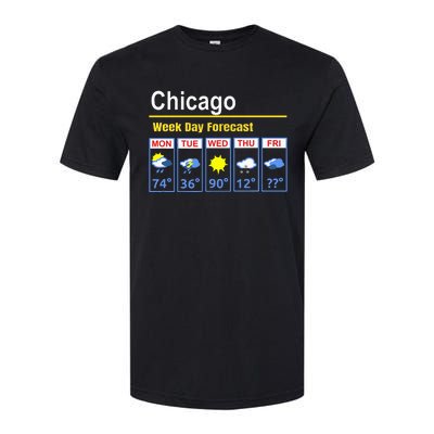 Chicago Erratic 5 Day Weather Forecast Softstyle® CVC T-Shirt