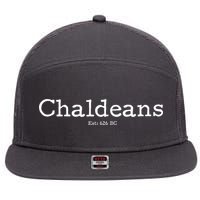 Chaldeans Established 626 BC 7 Panel Mesh Trucker Snapback Hat