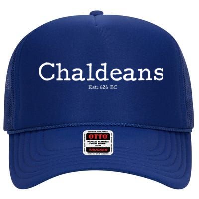 Chaldeans Established 626 BC High Crown Mesh Back Trucker Hat