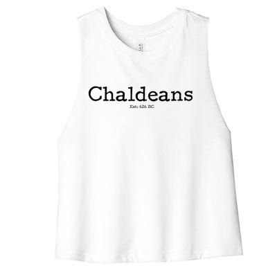 Chaldeans Established 626 BC Women's Racerback Cropped Tank