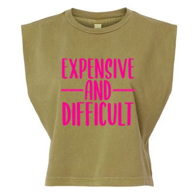 Cute Expensive And Difficult Funny Womens Teens Bougee Garment-Dyed Women's Muscle Tee
