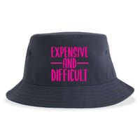 Cute Expensive And Difficult Funny Womens Teens Bougee Sustainable Bucket Hat