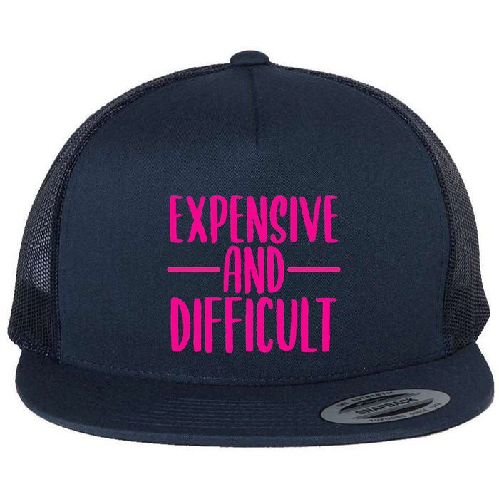 Cute Expensive And Difficult Funny Womens Teens Bougee Flat Bill Trucker Hat