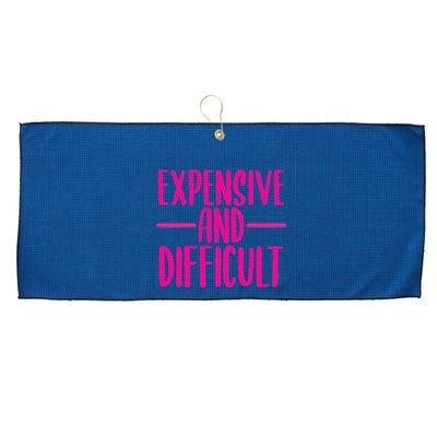 Cute Expensive And Difficult Funny Womens Teens Bougee Large Microfiber Waffle Golf Towel