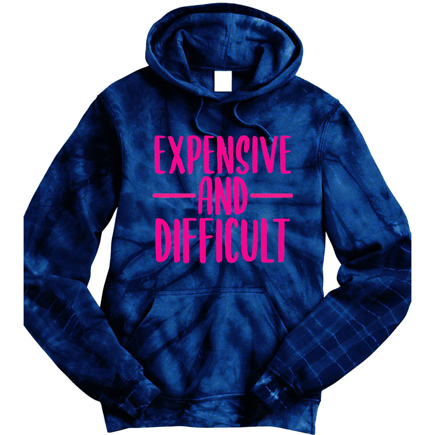 Cute Expensive And Difficult Funny Womens Teens Bougee Tie Dye Hoodie