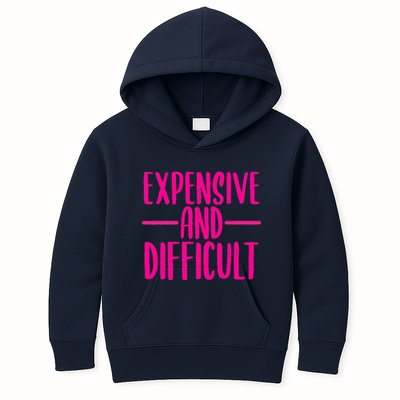 Cute Expensive And Difficult Funny Womens Teens Bougee Kids Hoodie