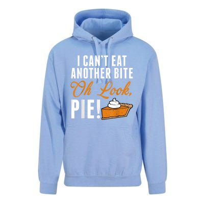 Can't Eat Another Bite Oh Look Pie Funny Thanksgiving Unisex Surf Hoodie